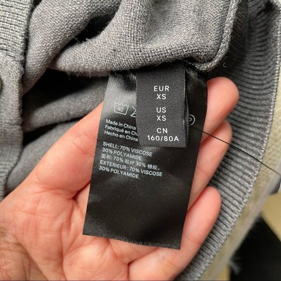 WOOLEN BLOOM FINE KNIT V NECK BUTTON‎ UP CARDIGAN/ SWEATER TOP GRAY SZ XS NEW! - Picture 10 of 10